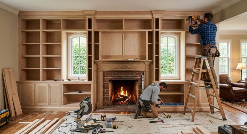 Built In Bookcase Installation in Annapolis, MD