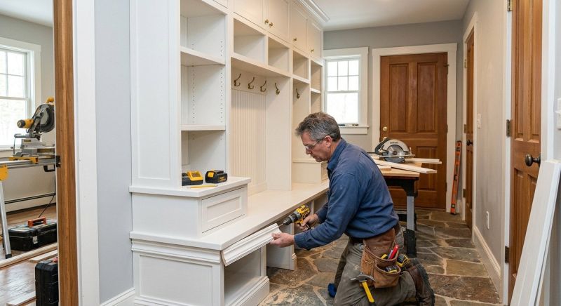 Mudroom Shelving Installation in Woodbridge, VA